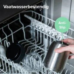 Coninx Thermos Lunchbox - Muesli Beker To Go - Isoleer Lunchpot - Yoghurtbeker To Go - Mueslibeker 840ml (600ml+240ml) - RVS / Zwart -Huishoudelijke Schoonmaak 1200x1200 2171