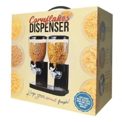 MikaMax Cornflakes Dispenser - Voorraadbus - Cornflakes Voorraadpot - Ontbijt Granendispenser - Zwart - 2 X 500 Gram -Huishoudelijke Schoonmaak 1200x1200 2467