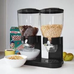 MikaMax Cornflakes Dispenser - Voorraadbus - Cornflakes Voorraadpot - Ontbijt Granendispenser - Zwart - 2 X 500 Gram -Huishoudelijke Schoonmaak 1200x1200 2468