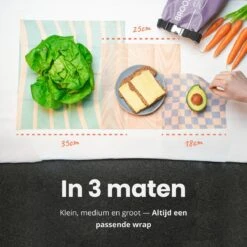 BROODNODIG® - Bijenwas Wraps (Bijenwas Doek) - Set Van 4 - 1S, 2M, 1L - Foodwrap - Beeswax Wraps - Bee Wrap - Beewax - Bijenwasdoek - Zero Waste - Duurzaam Cadeau - Herbruikbaar Boterhamzakje -Huishoudelijke Schoonmaak 1200x1200 2517