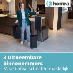 Homra SPARQ Afvalscheiding Prullenbak Met 3 Vakken - 3 X 18 L Inhoud - 54 Liter - RVS - Trio Pedaalemmer - 3-vaks Recycle Afvalemmer - Hygiënisch Afval Scheiden - Vuilbak Zilver - Kantoor Prullenbak - Pedaal Emmer - Afvalscheidingsprullenbak 14 Homra SPARQ Afvalscheiding Prullenbak Met 3 Vakken - 3 X 18 L Inhoud - 54 Liter - RVS - Trio Pedaalemmer - 3-vaks Recycle Afvalemmer - Hygiënisch Afval Scheiden - Vuilbak Zilver - Kantoor Prullenbak - Pedaal Emmer - Afvalscheidingsprullenbak -Huishoudelijke Schoonmaak 1200x1200 2738