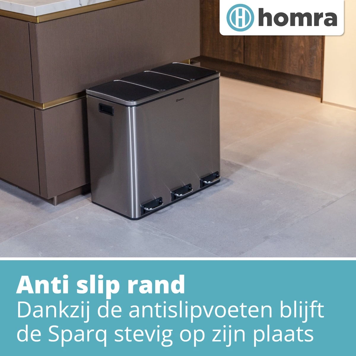 Homra SPARQ Afvalscheiding Prullenbak Met 3 Vakken - 3 X 18 L Inhoud - 54 Liter - RVS - Trio Pedaalemmer - 3-vaks Recycle Afvalemmer - Hygiënisch Afval Scheiden - Vuilbak Zilver - Kantoor Prullenbak - Pedaal Emmer - Afvalscheidingsprullenbak 11 Homra SPARQ Afvalscheiding Prullenbak Met 3 Vakken - 3 X 18 L Inhoud - 54 Liter - RVS - Trio Pedaalemmer - 3-vaks Recycle Afvalemmer - Hygiënisch Afval Scheiden - Vuilbak Zilver - Kantoor Prullenbak - Pedaal Emmer - Afvalscheidingsprullenbak - Afbeelding 9