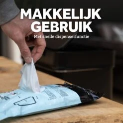 BagFitter Blauw B 15L Vuilniszak Met Trekband Van 100% Gerecycled Plastic - 59,5cm X 40cm - 30 Stuks - 15 Liter - Vuilniszakken - Afvalzakken - Prullenbakzakken Geschikt Voor O.a. Homra Kick Me 3x15L -Huishoudelijke Schoonmaak 1200x1200 2776