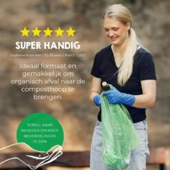 Biozakken 2/3 Liter 100 Stuks Biologisch Afbreekbare Afvalzakken – 26 X 29 Cm - 100% Composteerbare Vuilniszakken - Incl. Dispenser - Gft Afvalzakken -Huishoudelijke Schoonmaak 1200x1200 2789