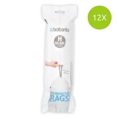 Brabantia PerfectFit Vuilniszakken - 50/60 L - Code H - 12 Rollen X 10 Stuks -Huishoudelijke Schoonmaak 1200x1200 2797