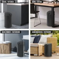 GoodVibes - Prullenbak Met Sensor - Vuilbak - Automatische Bewegingssensor - Hygiëne - 60L - Zwart -Huishoudelijke Schoonmaak 1200x1200 3147