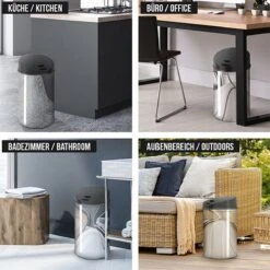 GoodVibes - Prullenbak Met Sensor - Vuilbak - Automatische Bewegingssensor - Hygiëne - 60L - Zwart -Huishoudelijke Schoonmaak 1200x1200 3149