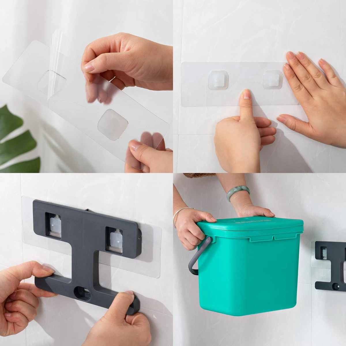 Homra Wall-up Prullenbak | Inbouwprullenbak Ophangbaar Met Plakstrip | GFT Vuilbak | Werkblak Afvalbak | Draagbare Vuilnisemmer | 8L Inhoud | Groen 14 Homra Wall-up Prullenbak | Inbouwprullenbak Ophangbaar Met Plakstrip | GFT Vuilbak | Werkblak Afvalbak | Draagbare Vuilnisemmer | 8L Inhoud | Groen - Afbeelding 12