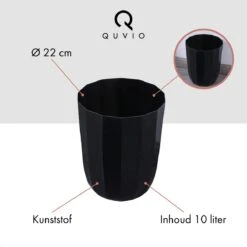 QUVIO Prullenbak Plastic / Papierbak / Papiermand / Afvalbak / Afvalemmer - Zwart 11 QUVIO Prullenbak Plastic / Papierbak / Papiermand / Afvalbak / Afvalemmer - Zwart -Huishoudelijke Schoonmaak 1200x1200 3245