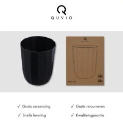 QUVIO Prullenbak Plastic / Papierbak / Papiermand / Afvalbak / Afvalemmer - Zwart 13 QUVIO Prullenbak Plastic / Papierbak / Papiermand / Afvalbak / Afvalemmer - Zwart -Huishoudelijke Schoonmaak 1200x1200 3247