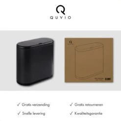 QUVIO Prullenbak / Prullenmand / Papierbak / Afvalbak / Afvalbak / Prullenbakken / Vuilnisbak - Met Deksel - 10L 11 QUVIO Prullenbak / Prullenmand / Papierbak / Afvalbak / Afvalbak / Prullenbakken / Vuilnisbak - Met Deksel - 10L -Huishoudelijke Schoonmaak 1200x1200 3253