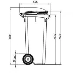 Merkloos Kliko Kunststof Afval Rolcontainer Mini Container - 120 L - Blauw -Huishoudelijke Schoonmaak 1200x1200 3259