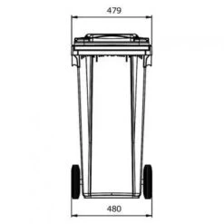 Merkloos Kliko Kunststof Afval Rolcontainer Mini Container - 120 L - Blauw -Huishoudelijke Schoonmaak 1200x1200 3260