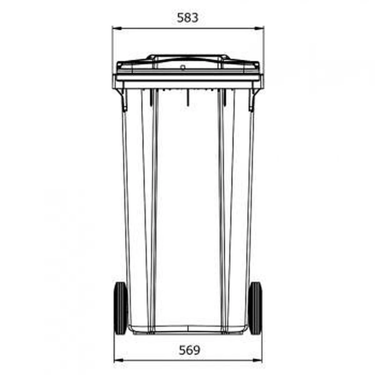 Kunststof Kliko Afval Rolcontainer Mini Container - 240 Liter - Grijs 5 Kunststof Kliko Afval Rolcontainer Mini Container - 240 Liter - Grijs - Afbeelding 3