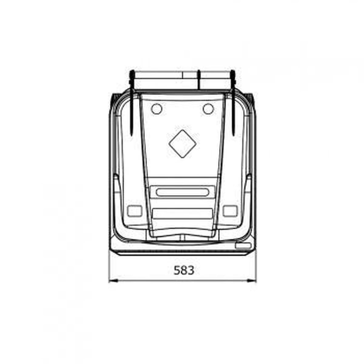 Kunststof Kliko Afval Rolcontainer Mini Container - 240 Liter - Grijs 6 Kunststof Kliko Afval Rolcontainer Mini Container - 240 Liter - Grijs - Afbeelding 4