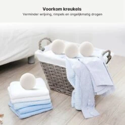 Wollen Drogerballen - Duurzaam & Milieuvriendelijk - Wasbol - Verkort Droogtijd - Droogballen - Hypoallergeen En Chemicaliënvrij - Bespaar Op Energierekening - Wasdroger Ballen - Wasbollen -Huishoudelijke Schoonmaak 1200x1200 598