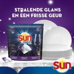 SUN® Sun Optimum All-in 1 Regular Capsules - 30 Vaatwastabletten - Maandbox -Huishoudelijke Schoonmaak 1200x1200 689