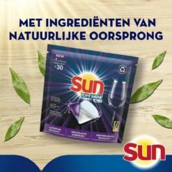SUN® Sun Optimum All-in 1 Regular Capsules - 30 Vaatwastabletten - Maandbox -Huishoudelijke Schoonmaak 1200x1200 691