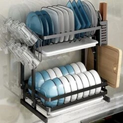 TammaT - Afdruiprek Met Lekbak 2 Laags – Inklapbaar - Afwasrek – Met 2 Lekbakken – Extra Accessories Voor Servies En Snijplanken - RVS - 38x35x26,5cm 20 TammaT - Afdruiprek Met Lekbak 2 Laags – Inklapbaar - Afwasrek – Met 2 Lekbakken – Extra Accessories Voor Servies En Snijplanken - RVS - 38x35x26,5cm -Huishoudelijke Schoonmaak 1200x1200 704