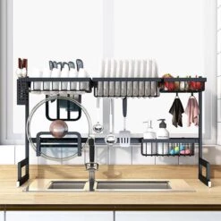 Sens Design Afwasrek Zwart - Afdruiprek - 82,5 Cm - RVS 12 Sens Design Afwasrek Zwart - Afdruiprek - 82,5 Cm - RVS -Huishoudelijke Schoonmaak 1200x1200 933