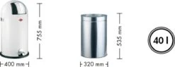 Wesco Kickboy - Prullenbak - 40 Liter Inhoud - Met Pedaal - Zwart -Huishoudelijke Schoonmaak 1200x462 1