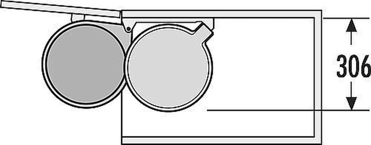 Hailo Inbouw Prullenbak - 15 L - Zilvergrijs / Zwart 7 Hailo Inbouw Prullenbak - 15 L - Zilvergrijs / Zwart - Afbeelding 5