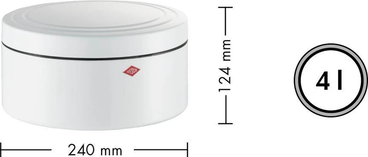 Wesco Koektrommel 4l Zwart 6 Wesco Koektrommel 4l Zwart - Afbeelding 4