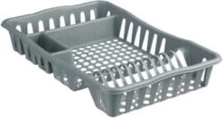 Merkloos Decopatent® Afdruiprek Voor Afwas - Afdruiprekje Met Lekbak - Kunststof Afdruipmat - Afwassen Borden & Bestek - 32.5x49x9 - Grijs -Huishoudelijke Schoonmaak 1200x637 1