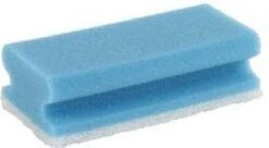 Merkloos Schuursponzen Met Greep 10stuks 140x70x42mm Blauw / Wit HACCP (105025) -Huishoudelijke Schoonmaak 1200x661