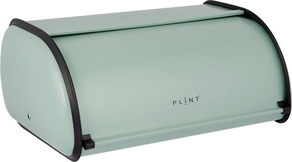 Plint - Retro Look Compacte Broodtrommel - Leaf Grijs Groen - Vintage Look 3 Plint - Retro Look Compacte Broodtrommel - Leaf Grijs Groen - Vintage Look