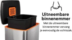 Pedaalemmer RVS 50 Liter - Prullenbak Met Pedaal Homra KONIQ - 50L Zilver - Automatische Lucht Filter - Odor Control Filter - Softclose Deksel - Design Afvalemmer - Duurzaam Vingerafdrukvrij En Vuilafstotend RVS - Keuken En Kantoor Vuilbak 22 Pedaalemmer RVS 50 Liter - Prullenbak Met Pedaal Homra KONIQ - 50L Zilver - Automatische Lucht Filter - Odor Control Filter - Softclose Deksel - Design Afvalemmer - Duurzaam Vingerafdrukvrij En Vuilafstotend RVS - Keuken En Kantoor Vuilbak -Huishoudelijke Schoonmaak 1200x680 2