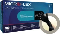 ANSELL MICROFLEX® 93-852 - Nitril Wegwerp Handschoenen, Latexvrij, Poedervrij, M, Zwart, 100 Stuks (0.12-0.15mm) -Huishoudelijke Schoonmaak 1200x680 5