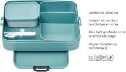 Mepal – Bento Lunchbox Take A Break Large- Inclusief Bento Box – Nordic Pink – Lunchbox Voor Volwassenen -Huishoudelijke Schoonmaak 1200x688 5