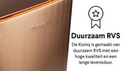 Homra Koniq Prullenbak Met Pedaal - 50 Liter - RVS - Pedaalemmer - Automatisch Lucht Filter - Odor Control - 50L Capaciteit - Soft Close Deksel - Afvalemmer - Design - Hygiënisch - Koper 24 Homra Koniq Prullenbak Met Pedaal - 50 Liter - RVS - Pedaalemmer - Automatisch Lucht Filter - Odor Control - 50L Capaciteit - Soft Close Deksel - Afvalemmer - Design - Hygiënisch - Koper -Huishoudelijke Schoonmaak 1200x700 4