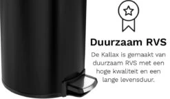 Pedaalemmer Stangvollby Kallax - 5 Liter - RVS - Zwart - Prullenbak - Toilet - Badkamer - Klein - Soft Close Deksel - Chique Design - Kleine Zwarte Pedaal Afvalemmer - Vuilnisbak Badkamer -Huishoudelijke Schoonmaak 1200x700 7