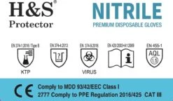 H&S PROTECTOR - Nitril Handschoenen - Wegwerp Handschoenen - Blauw - M - Poedervrij - 100 Stuks -Huishoudelijke Schoonmaak 1200x702 4