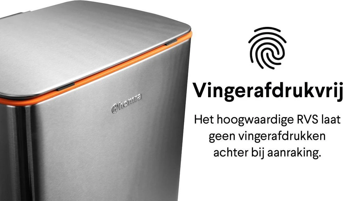 Pedaalemmer RVS 50 Liter - Prullenbak Met Pedaal Homra KONIQ - 50L Zilver - Automatische Lucht Filter - Odor Control Filter - Softclose Deksel - Design Afvalemmer - Duurzaam Vingerafdrukvrij En Vuilafstotend RVS - Keuken En Kantoor Vuilbak 15 Pedaalemmer RVS 50 Liter - Prullenbak Met Pedaal Homra KONIQ - 50L Zilver - Automatische Lucht Filter - Odor Control Filter - Softclose Deksel - Design Afvalemmer - Duurzaam Vingerafdrukvrij En Vuilafstotend RVS - Keuken En Kantoor Vuilbak - Afbeelding 13