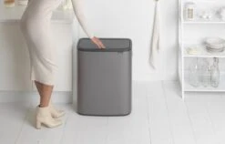 Brabantia Bo Touch Bin Prullenbak - 2 X 30 L - Platinum -Huishoudelijke Schoonmaak 1200x766 5