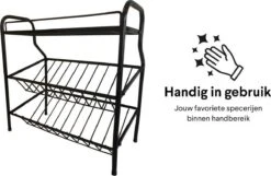 Zindoo Kruidenrek Zwart 3-laags Staand - Specerijen Rek - Kruiden Rek - Duurzaam RVS - Anti Slip Onderzijde - Specerijenstandaard – Keukenorganizer - Spice Rack - Kitchen Rack - Spice Organizer Keukenaccessoire - ZIN-SR05 10 Zindoo Kruidenrek Zwart 3-laags Staand - Specerijen Rek - Kruiden Rek - Duurzaam RVS - Anti Slip Onderzijde - Specerijenstandaard – Keukenorganizer - Spice Rack - Kitchen Rack - Spice Organizer Keukenaccessoire - ZIN-SR05 -Huishoudelijke Schoonmaak 1200x784 4