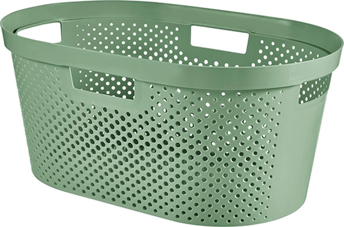 Curver - Infinity Recycled Dots - Wasmand - 40L - Groen 3 Curver - Infinity Recycled Dots - Wasmand - 40L - Groen