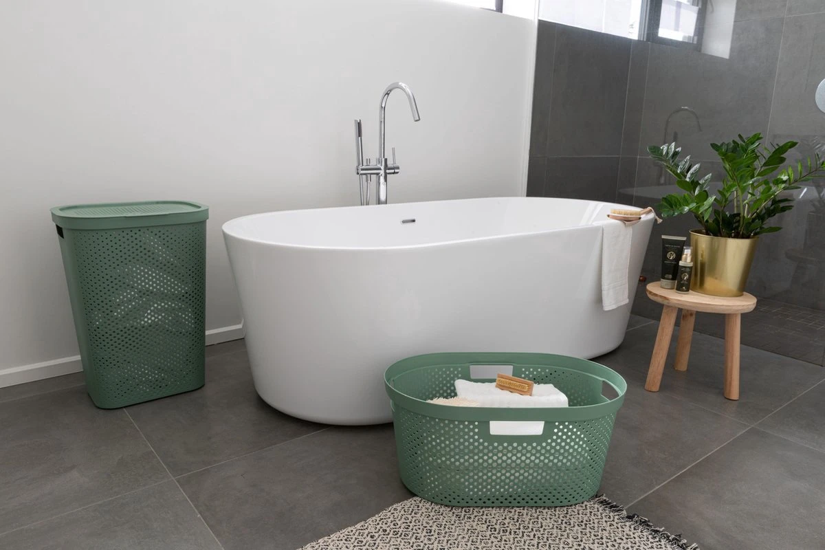 Curver - Infinity Recycled Dots - Wasmand - 40L - Groen 5 Curver - Infinity Recycled Dots - Wasmand - 40L - Groen - Afbeelding 3