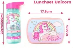 Unicorn Broodtrommel + PET Drinkfles Lichtblauw | Eenhoorn Lunchbox Set Voor Meisjes LS22 -Huishoudelijke Schoonmaak 1200x804 9