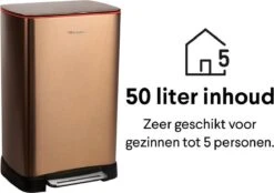 Homra Koniq Prullenbak Met Pedaal - 50 Liter - RVS - Pedaalemmer - Automatisch Lucht Filter - Odor Control - 50L Capaciteit - Soft Close Deksel - Afvalemmer - Design - Hygiënisch - Koper 32 Homra Koniq Prullenbak Met Pedaal - 50 Liter - RVS - Pedaalemmer - Automatisch Lucht Filter - Odor Control - 50L Capaciteit - Soft Close Deksel - Afvalemmer - Design - Hygiënisch - Koper -Huishoudelijke Schoonmaak 1200x847 9