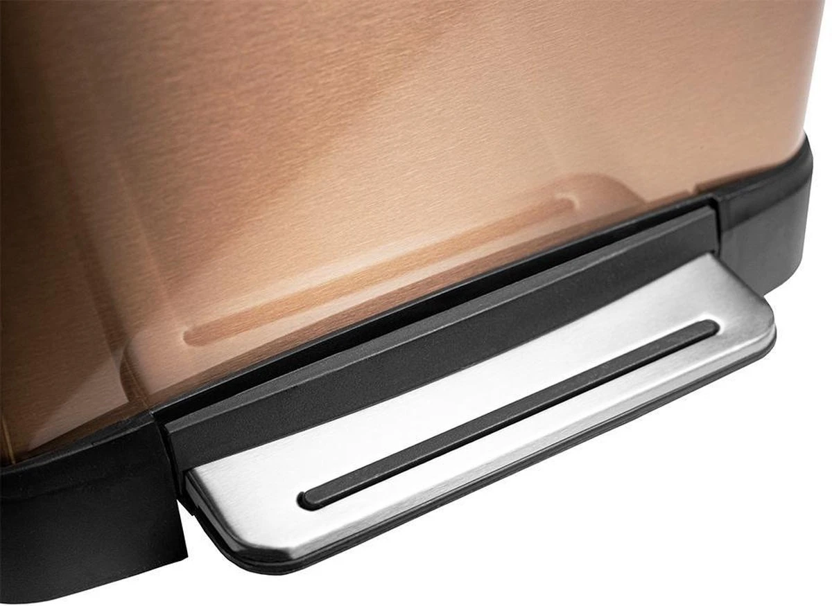 Homra Koniq Prullenbak Met Pedaal - 50 Liter - RVS - Pedaalemmer - Automatisch Lucht Filter - Odor Control - 50L Capaciteit - Soft Close Deksel - Afvalemmer - Design - Hygiënisch - Koper 17 Homra Koniq Prullenbak Met Pedaal - 50 Liter - RVS - Pedaalemmer - Automatisch Lucht Filter - Odor Control - 50L Capaciteit - Soft Close Deksel - Afvalemmer - Design - Hygiënisch - Koper - Afbeelding 15