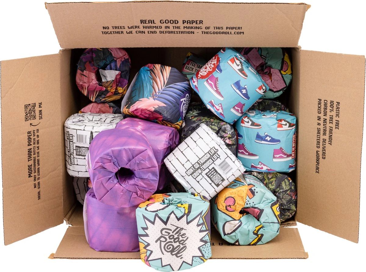 THE GOOD ROLL WC Papier - 24 Stuks - 250vel 3-laags - The Cheerful Choice- Duurzaam -100% Gerecycled 3 THE GOOD ROLL WC Papier - 24 Stuks - 250vel 3-laags - The Cheerful Choice- Duurzaam -100% Gerecycled