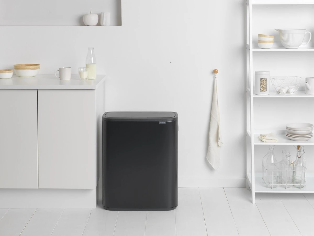 Brabantia Bo Touch Bin Prullenbak - 2 X 30 L - Matt Black 7 Brabantia Bo Touch Bin Prullenbak - 2 X 30 L - Matt Black - Afbeelding 5