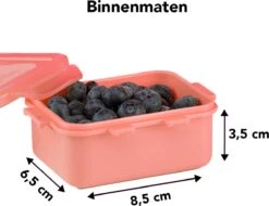 Lock&Lock (mini) Vershoudbakjes Set Met Deksel - Snackdoosjes - Snackbox - Babyvoeding Bewaarbakjes - Set Van 4 Stuks - Roze - 180 Ml - Kinderen En Volwassenen - Lekvrij - BPA Vrij -Huishoudelijke Schoonmaak 1200x923 3