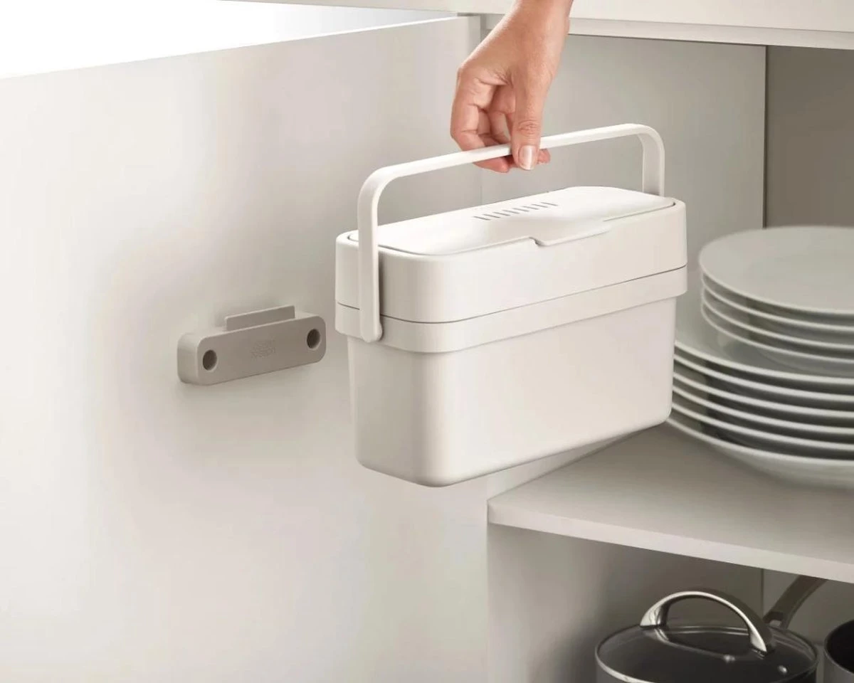 Joseph Joseph Compo Food Afvalemmer - 4L - Stone Wit 14 Joseph Joseph Compo Food Afvalemmer - 4L - Stone Wit - Afbeelding 12