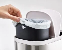 Joseph Joseph Badkamer Split Prullenbak - 6 Liter - Met 2 Compartimenten - RVS -Huishoudelijke Schoonmaak 1200x982 4