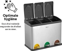 Homra STEPHS Afvalscheiding Prullenbak Met 3 Vakken - 3 X 15L Inhoud - Trio Pedaalemmer - 45 Liter - Vingerafdrukvrij - Vuilafstotend - Anti-slip - Hoogwaardig RVS - Duurzaam ABS Kunststof - RVS - Hygiënisch Recyclen - Afvalscheidingsprullenbak 22 Homra STEPHS Afvalscheiding Prullenbak Met 3 Vakken - 3 X 15L Inhoud - Trio Pedaalemmer - 45 Liter - Vingerafdrukvrij - Vuilafstotend - Anti-slip - Hoogwaardig RVS - Duurzaam ABS Kunststof - RVS - Hygiënisch Recyclen - Afvalscheidingsprullenbak -Huishoudelijke Schoonmaak 1200x987 4